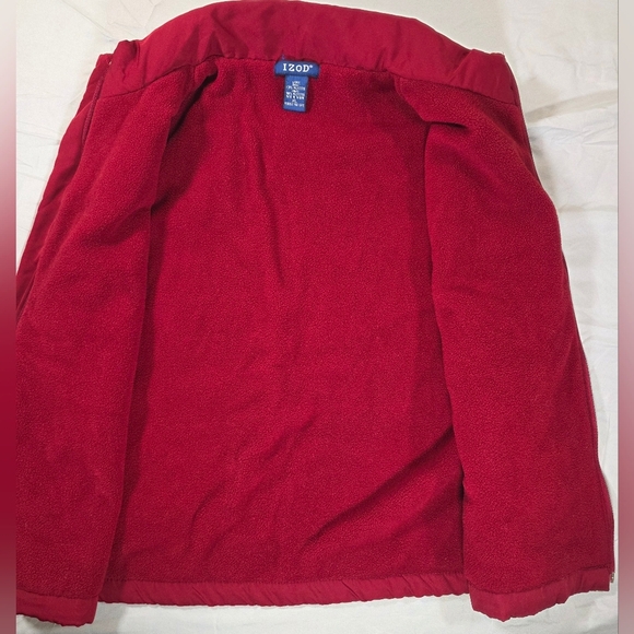 IZOD Red Ladies Fleece Vest - Picture 5 of 5